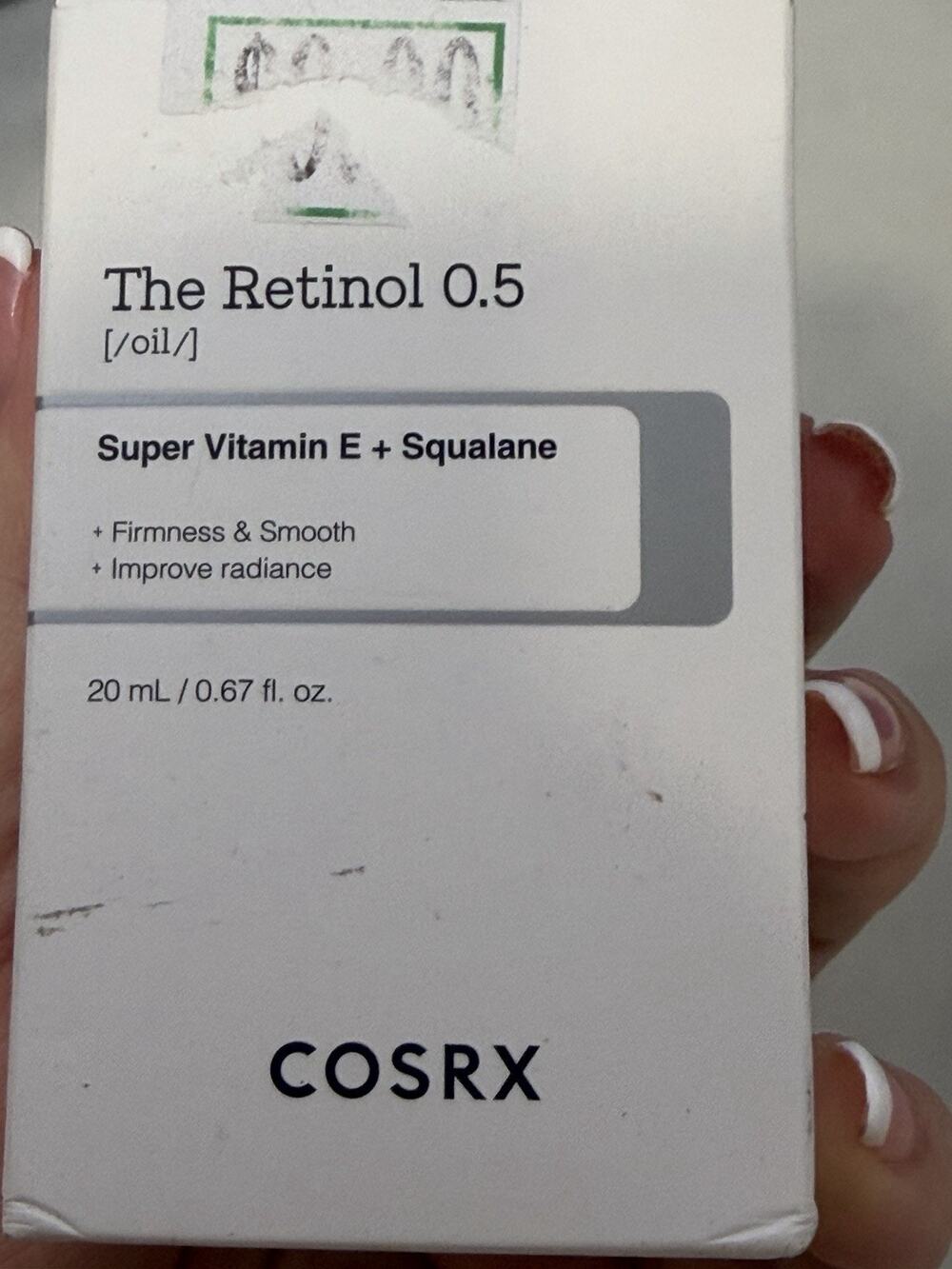 COSRX The Retinol 0.5 Retinol Oil Face Serum Vitamin E + Squalane 20 mL